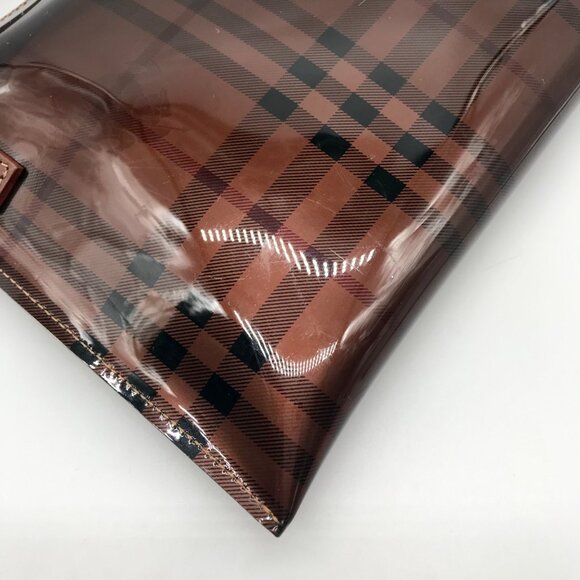 Burberry Brown Vinyl Nova Check Shoulder Bag - Picture 6 of 12